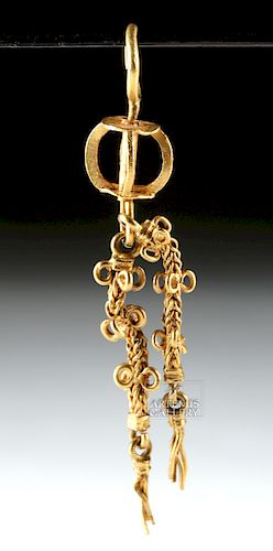 Single Parthian Gold Earring - 10.1 grams