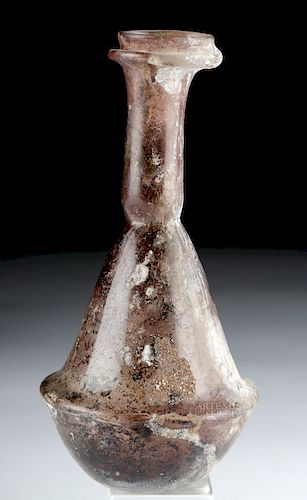 Published Late Roman / Byzantine Glass Carinated Flask