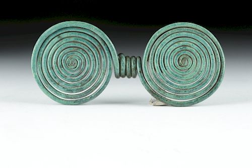 Ancient Hallstatt Bronze Spiral Hair Ring