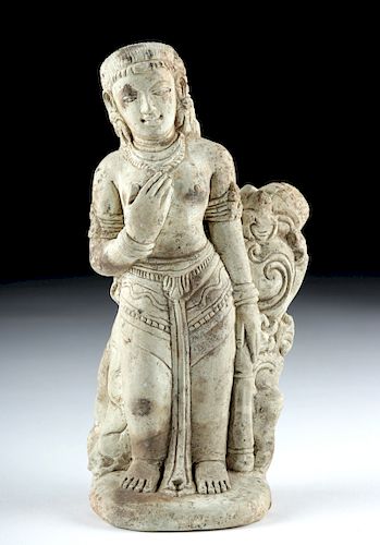 Beautiful Majapahit Stone Figure - Standing Woman