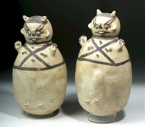 Chancay Pottery China Figures - Matched Pair