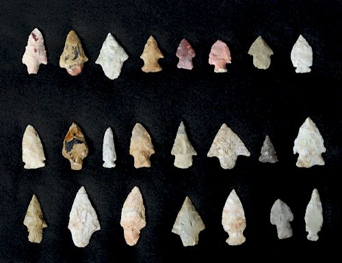 23 Missouri-Found Arrowheads (Archaic to Woodlands)
