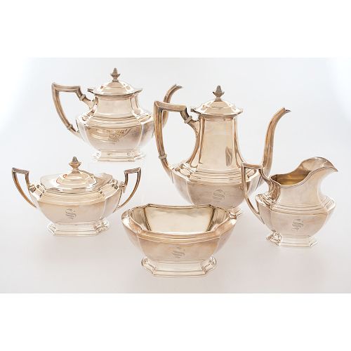 Wallace Sterling Five-Piece Tea and Coffee Service