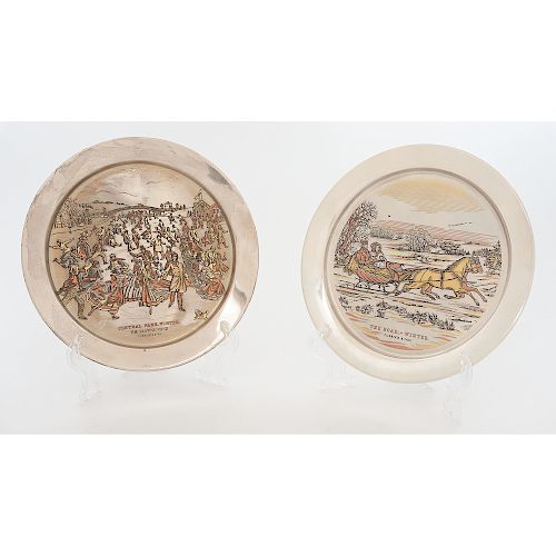 Currier & Ives Sterling Plates
