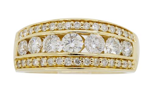 14K Yellow Gold 1.10CTW Diamond Anniversary Ring
