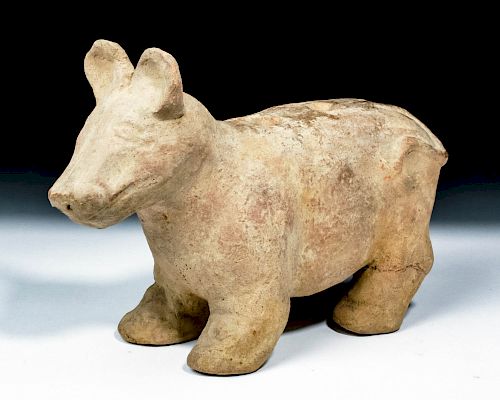 Chinese Han Dynasty Pottery Dog