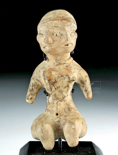 Rare Tlatilco Pottery Seated Double-Faced Female Figure