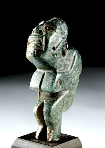 Important Olmec Jadeite Hunchback Figure