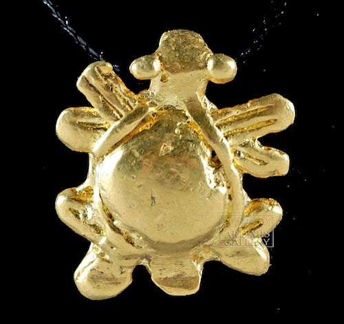 Panamanian Cocle Gold Turtle Pendant, 12 g