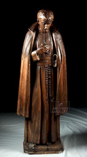 19th C. Philippines Spanish Era Filipino Wooden Saint