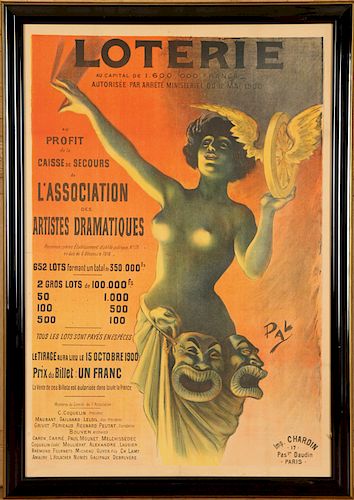 LOTERIE FRENCH POSTER LITHOGRAPH BY PAL