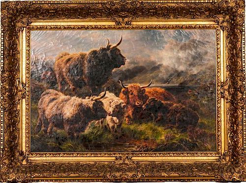 William II Watson (act. 1866-1921)Morning, Loch Restil, Argyleshire, Oil on canvas,
