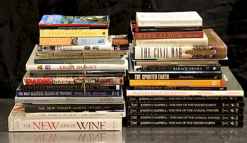 COLLECTION OF 36 REFERENCE BOOKS TRAVEL WINE