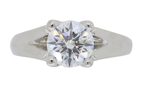GIA Certified Platinum Diamond Ring