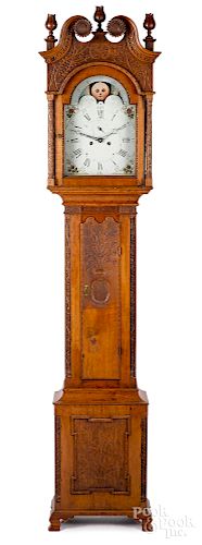Reading, Pennsylvania Chippendale tall case clock