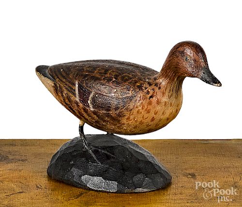 Albert J. Ditman (1884-1974) miniature carved duck