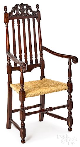 New England banisterback armchair
