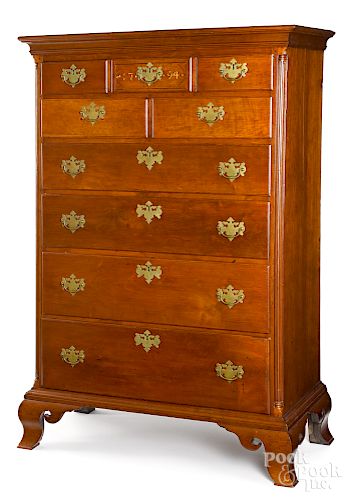 Chester County, Pennsylvania Chippendale tall chest
