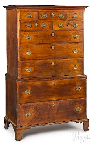 Pennsylvania Chippendale chest on chest