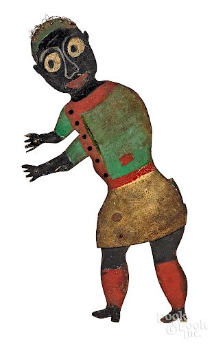 Black Americana painted tin articulated figure