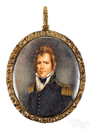 Miniature watercolor on ivory portrait of Andrew Jackson