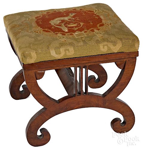 Classical mahogany footstool