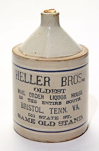 Heller Brothers 1/2 Gallon Whiskey Jug. 