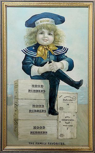 Hood Rubber Boots Advertising Poster