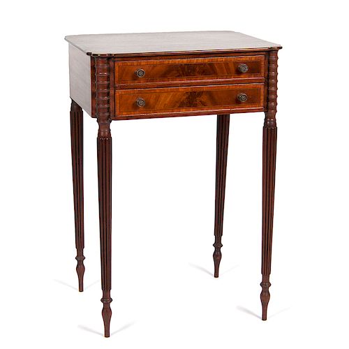 Sheraton Two-Drawer Stand in Mahogany