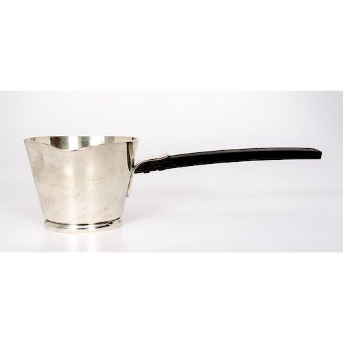 <i>Allan Adler</i> Sterling and Ebony Sauce Server, <i>Town and Country</i> 
