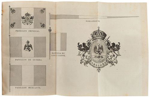 Segura, José Sebastián. Boletín de las Leyes del Imperio Mexicano, o sea Código de la Restauración, 1864. Méx, 1865. One plate.