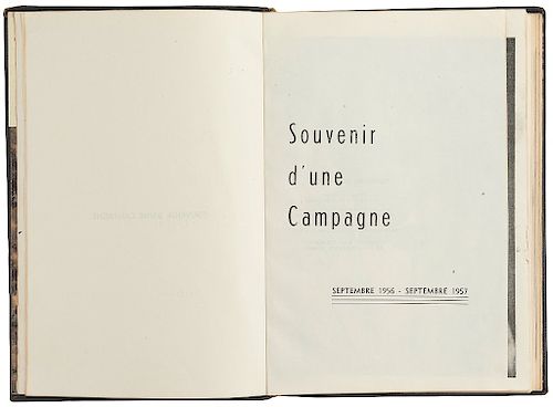 Duvalier, Francois. Souvenir d'une Campagne. Septembre 1956 - Septembre 1957. Candidat a la Presidence de la Republique d'Haiti.
