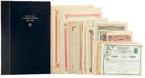 Collection of 31 Mining Bonds from 1891 to 1927, from various states from the Republic.