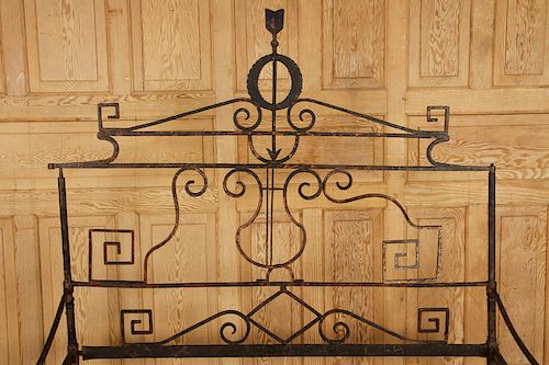 CONTINENTAL IRON BED LYRE DECORATION C.1910