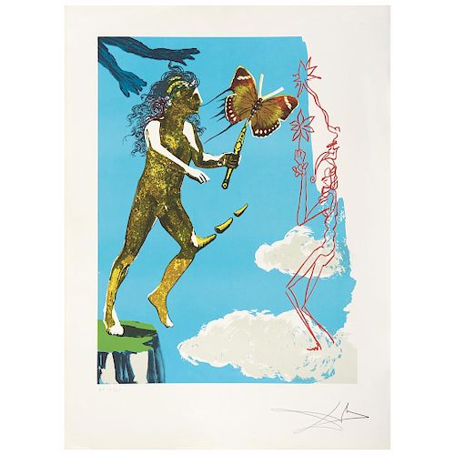 SALVADOR DALÍ, Release of the psychic spirit, from the series "Magic butterfly and the dream", 1978.