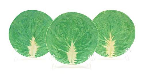 A Set of Twelve Dodie Thayer Lettuceware Salad Plates Diameter 8 inches.