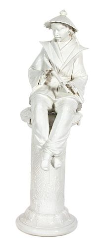 A Chinese Blanc de Chine Seated Figure on Base