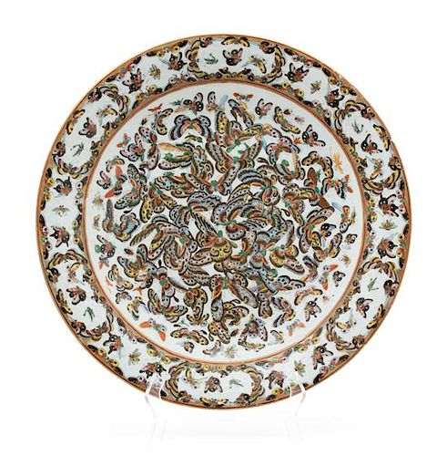 A Chinese Porcelain Charger Diameter 18 7/8 inches.