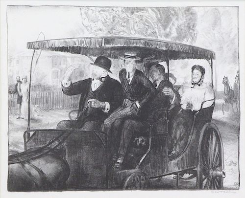 BELLOWS, George. Lithograph. "Sunday, 1897".