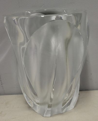 LALIQUE, France. Signed Glass Vase.