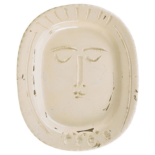 PABLO PICASSO; MADOURA Plate, "Woman's Face"