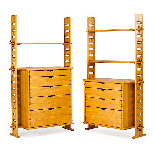 DEAN SANTNER Two dressers with shelving