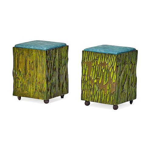 PHIL POWELL Pair of stools