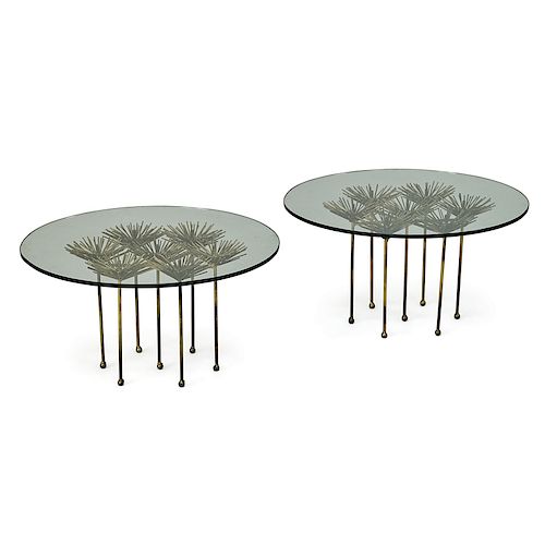 STYLE OF C. JERE Pair side tables