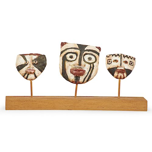 BEATRICE WOOD Three ceramic masks