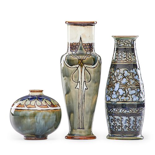 ROYAL DOULTON Three vases