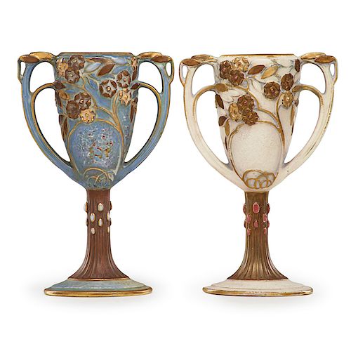 PAUL DACHSEL Two Amphora goblets