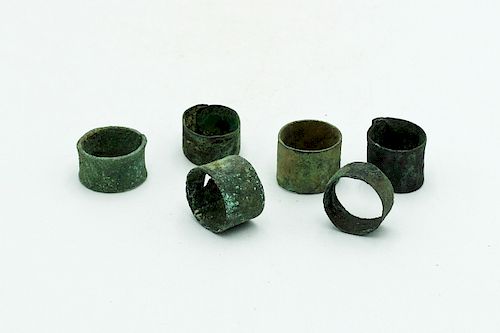 (6) Chimu Copper Rings, Peru, ca. 1100 - 1450 AD