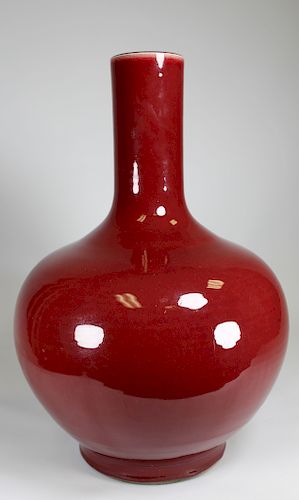 Large Chinese Glazed Terracotta "Arrow" Vase