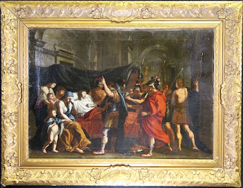 18th C. Old Master Painting, "Death of Germanicus"